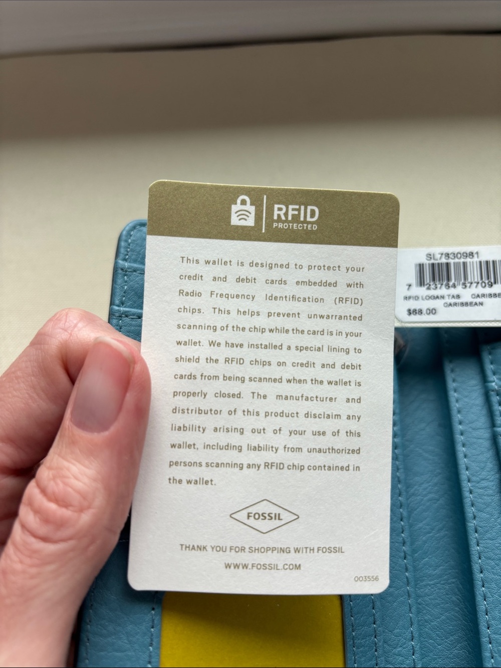 NWT Fossil RFID ladies wallet - Picture 5 of 7
